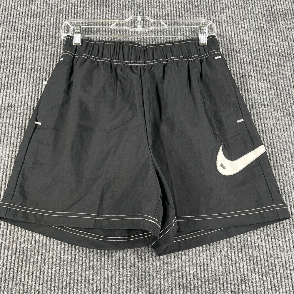 Nike Shorts Sportswear Womens Small Black Loose Fit High Rise Active Casual New